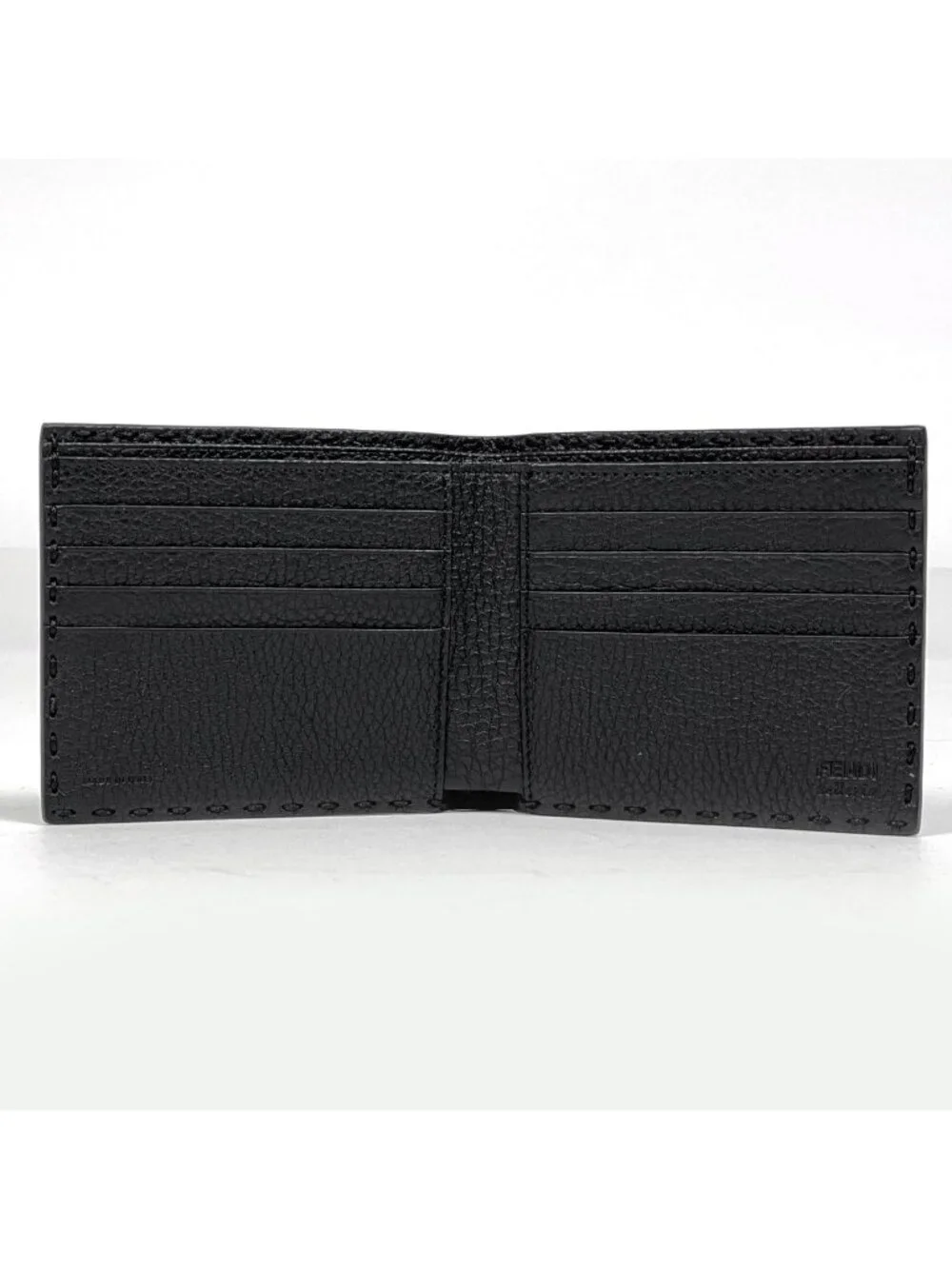 Fendi Selleria Bifold Wallet Leather Black